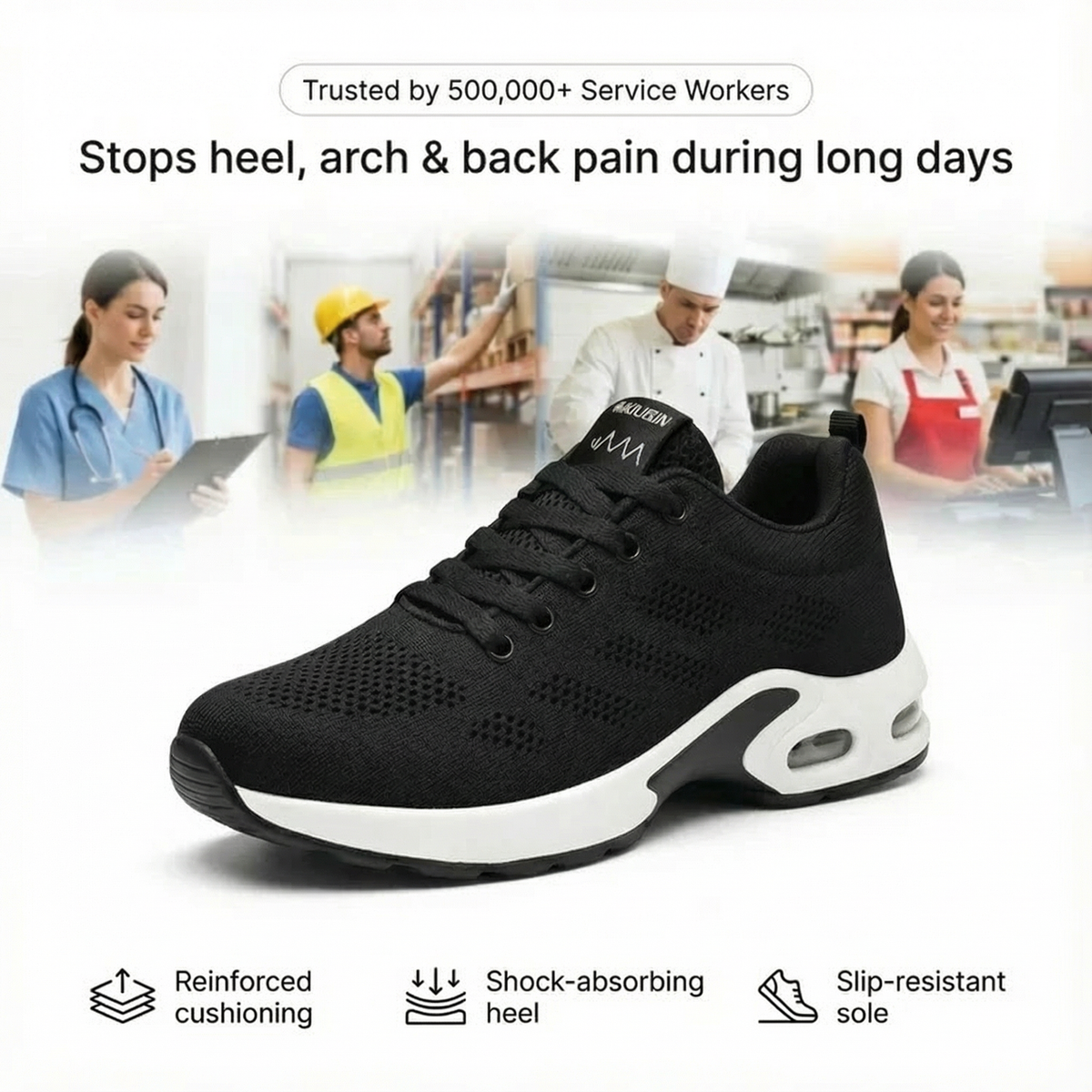 Ora™ Pro – 12-Hour Shift Shoes for All-Day Foot, Knee & Back Pain Relief (BOGO)